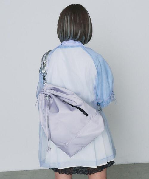 WEGO(ウィゴー)の「WEGO/【一部店限定】ドローストリングバッグ(バックパック/リュック・レディース・グレー/ブラック・FREE)」の6枚目の写真