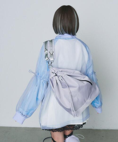 WEGO(ウィゴー)の「WEGO/【一部店限定】ドローストリングバッグ(バックパック/リュック・レディース・グレー/ブラック・FREE)」の7枚目の写真