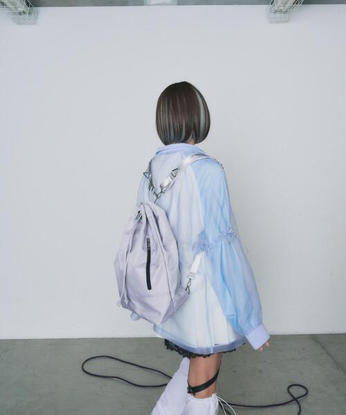 WEGO(ウィゴー)の「WEGO/【一部店限定】ドローストリングバッグ(バックパック/リュック・レディース・グレー/ブラック・FREE)」の10枚目の写真