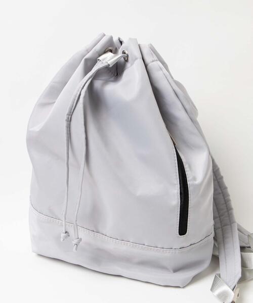 WEGO(ウィゴー)の「WEGO/【一部店限定】ドローストリングバッグ(バックパック/リュック・レディース・グレー/ブラック・FREE)」の16枚目の写真