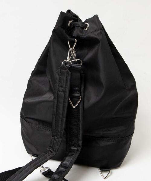 WEGO(ウィゴー)の「WEGO/【一部店限定】ドローストリングバッグ(バックパック/リュック・レディース・グレー/ブラック・FREE)」の19枚目の写真