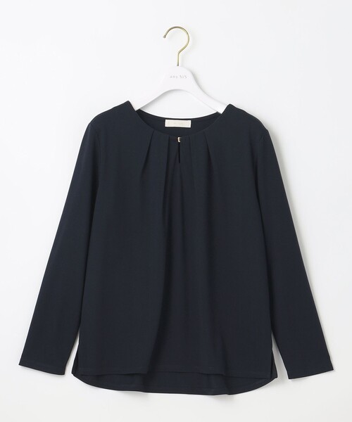 ANY SIS(エニィスィス)の「【吸水速乾】コンフォートジャージータック カットソー(Tシャツ/カットソー・レディース・アイボリー系/ネイビー系・4)」の8枚目の写真