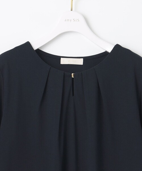 ANY SIS(エニィスィス)の「【吸水速乾】コンフォートジャージータック カットソー(Tシャツ/カットソー・レディース・アイボリー系/ネイビー系・4)」の10枚目の写真