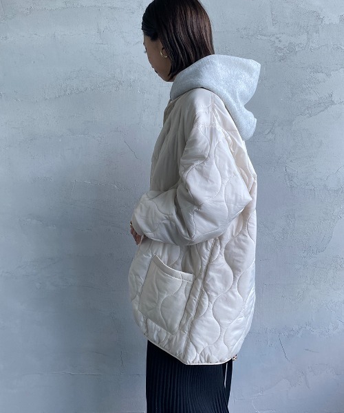 MILITARY（ミリタリー）の「[MILITARY/ミリタリー] 別注 Ｍ-65 キルティングライナージャケット（ミリタリージャケット・レディース・オリーブ/アイボリー/ブラック・S/M/L）」の20枚目の写真