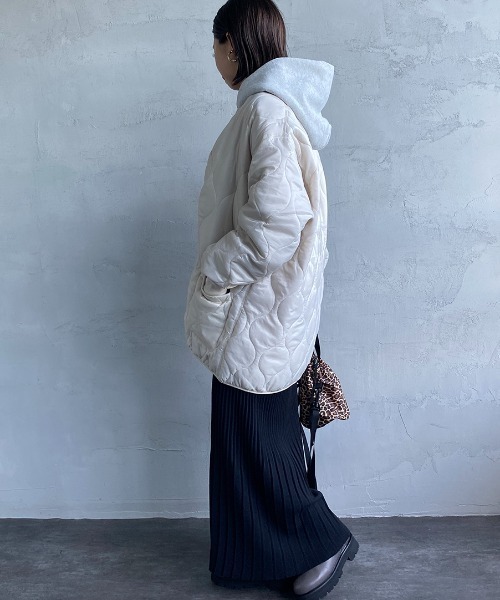 MILITARY（ミリタリー）の「[MILITARY/ミリタリー] 別注 Ｍ-65 キルティングライナージャケット（ミリタリージャケット・レディース・オリーブ/アイボリー/ブラック・S/M/L）」の22枚目の写真