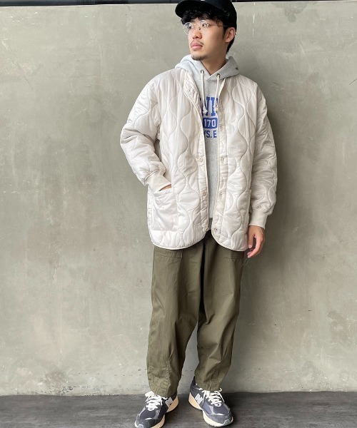 MILITARY（ミリタリー）の「[MILITARY/ミリタリー] 別注 Ｍ-65 キルティングライナージャケット（ミリタリージャケット・レディース・オリーブ/アイボリー/ブラック・S/M/L）」の10枚目の写真