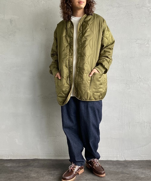 MILITARY（ミリタリー）の「[MILITARY/ミリタリー] 別注 Ｍ-65 キルティングライナージャケット（ミリタリージャケット・レディース・オリーブ/アイボリー/ブラック・S/M/L）」の16枚目の写真