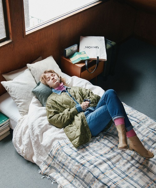 MILITARY（ミリタリー）の「[MILITARY/ミリタリー] 別注 Ｍ-65 キルティングライナージャケット（ミリタリージャケット・レディース・オリーブ/アイボリー/ブラック・S/M/L）」の7枚目の写真