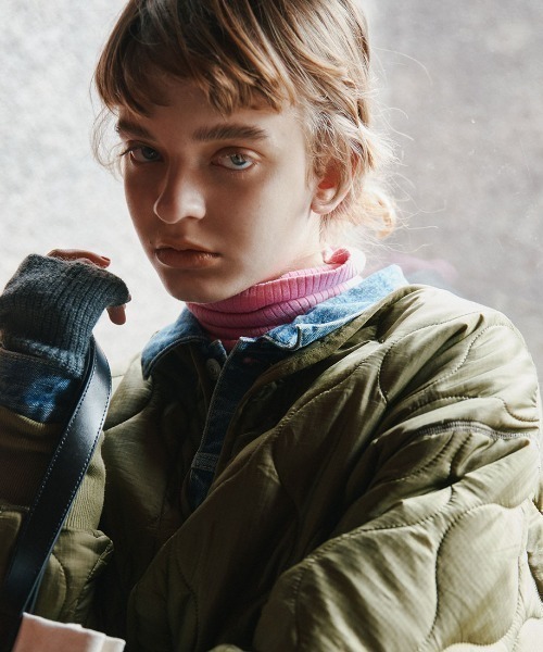 MILITARY（ミリタリー）の「[MILITARY/ミリタリー] 別注 Ｍ-65 キルティングライナージャケット（ミリタリージャケット・レディース・オリーブ/アイボリー/ブラック・S/M/L）」の8枚目の写真