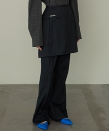 PRANK PROJECT | 【23AUTUMN先行予約商品】ピンストライプラップレイヤードパンツ / Pinstripe Wrap Layered Pants(その他パンツ)