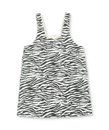 【プチプラ】ツイル総柄プリントジャンパースカート