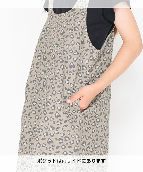 BRANSHES（ブランシェス）の「【プチプラ】ツイル総柄プリントジャンパースカート（ジャンパースカート・キッズ・ブラック/ベージュ/オフホワイト・90/100/110/120/130）」の12枚目の写真