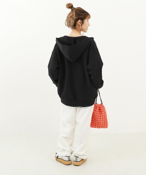 devirock（デビロック）の「防汚 ビッグシルエット ジップパーカー（パーカー・キッズ・ライトグレー/サックスブルー系/ブラック・140cm/160cm/130cm/120cm/100cm/110cm/150cm）」の12枚目の写真