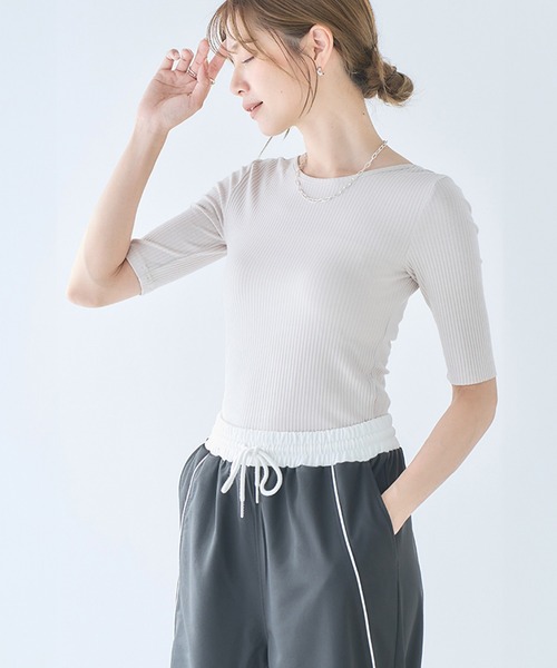 バックオープン プルオーバー 半袖 シンプル トップス 夏 nr9523 セール】バックオープン トップス Tシャツ 半袖 背中あき 肌見せ