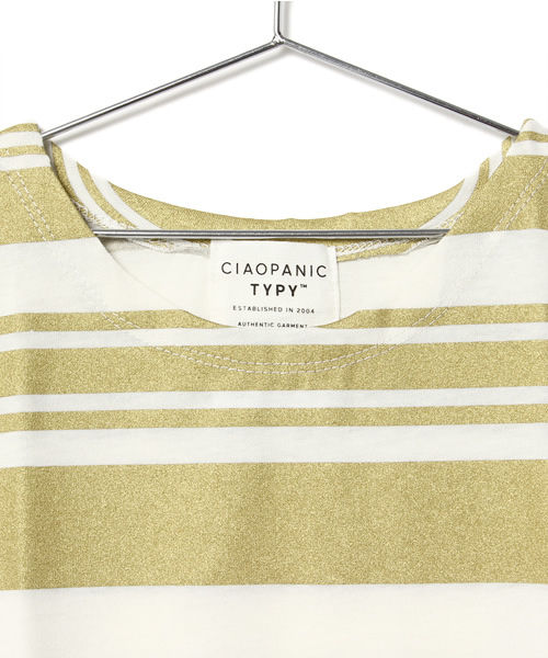 CIAOPANIC TYPY（チャオパニックティピー）の「KIDS ラメボーダーT（Tシャツ/カットソー・キッズ・ゴールド/シルバー・105/125/115/135/95）」の6枚目の写真