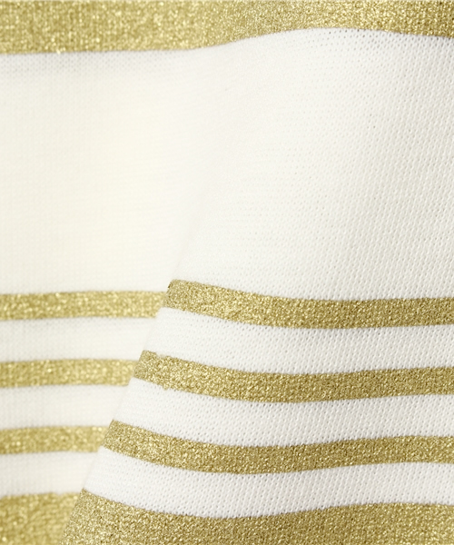 CIAOPANIC TYPY（チャオパニックティピー）の「KIDS ラメボーダーT（Tシャツ/カットソー・キッズ・ゴールド/シルバー・105/125/115/135/95）」の3枚目の写真