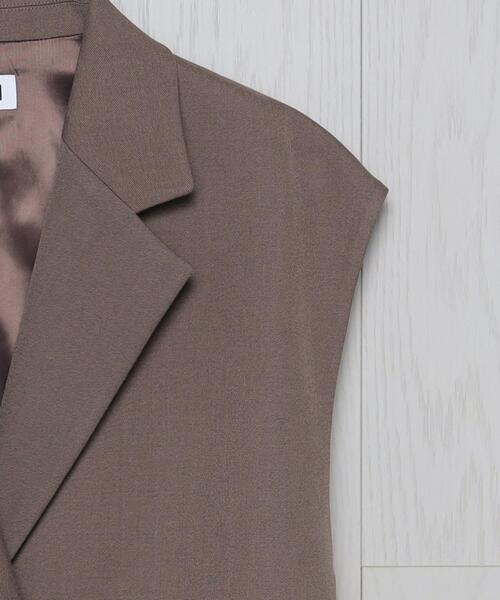 H　BEAUTY&YOUTH UNITED ARROWS（エイチビューティーアンドユースユナイテッドアローズ）の「＜H＞ドスキンショートベスト（ベスト・レディース・モカ/ブラック・S/M）」の4枚目の写真