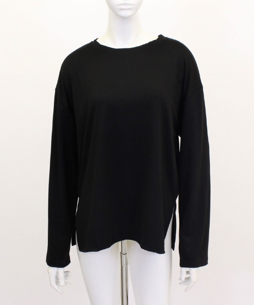 Riff（リフ）の「サイドスリットBIGロンT（Tシャツ/カットソー・レディース・ブラック/ホワイト/ピンク・M/XL/L）」の8枚目の写真