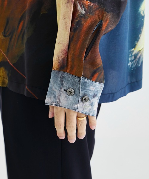TAAKK/ターク】OIL PAINTING SHIRTS/オイルペインティングシャツ