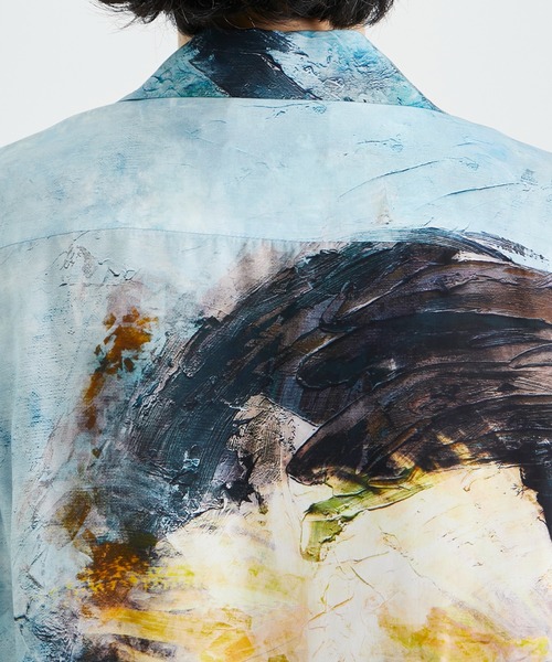 TAAKK(ターク)の「【TAAKK/ターク】OIL PAINTING SHIRTS/オイルペインティングシャツ(シャツ/ブラウス・メンズ・ブラック/サックスブルー・2/1)」の20枚目の写真