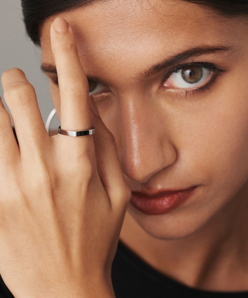 CENE（セネ）の「【CENE】セネ/ナロースクエアリング（リング・レディース・シルバー/ゴールド・#11/#9/#13）」の12枚目の写真