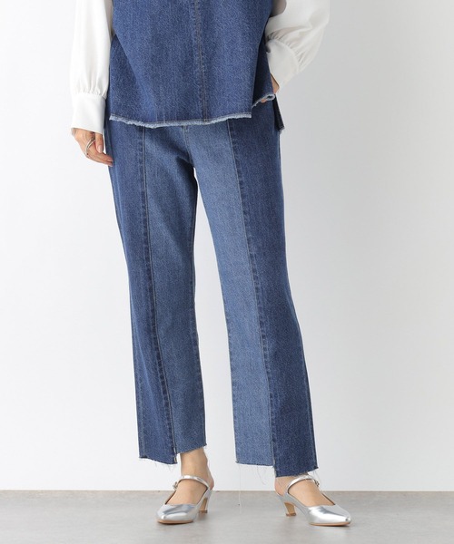 LEPSIM（レプシィム）の「パッチワークデニムパンツ　908845（デニムパンツ・レディース・ブルー/ブラック・MEDIUM/LARGE）」の7枚目の写真