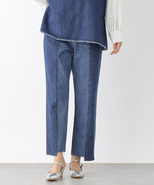 LEPSIM（レプシィム）の「パッチワークデニムパンツ　908845（デニムパンツ・レディース・ブルー/ブラック・MEDIUM/LARGE）」の6枚目の写真