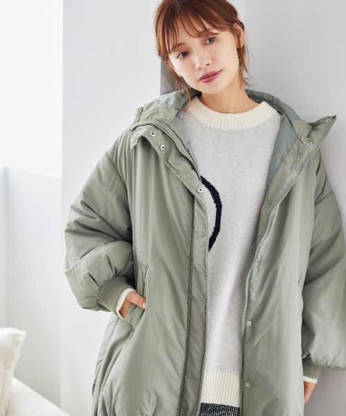 セール】フード中綿ミドルブルゾン 753467（ブルゾン）｜mysty woman