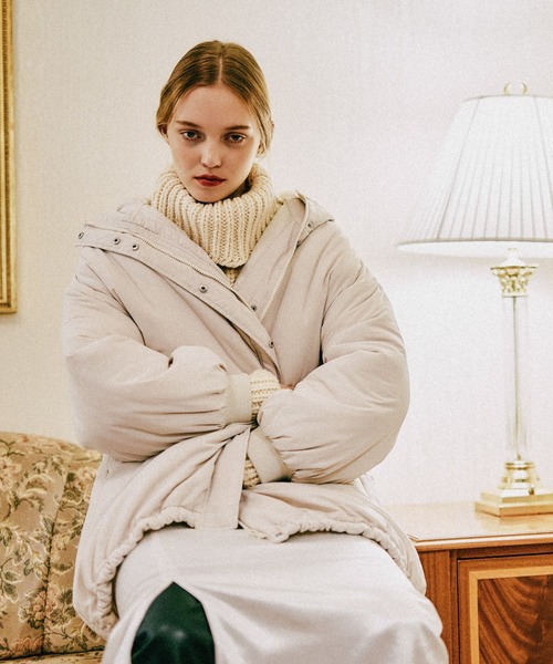 セール】フード中綿ミドルブルゾン 753467（ブルゾン）｜mysty woman