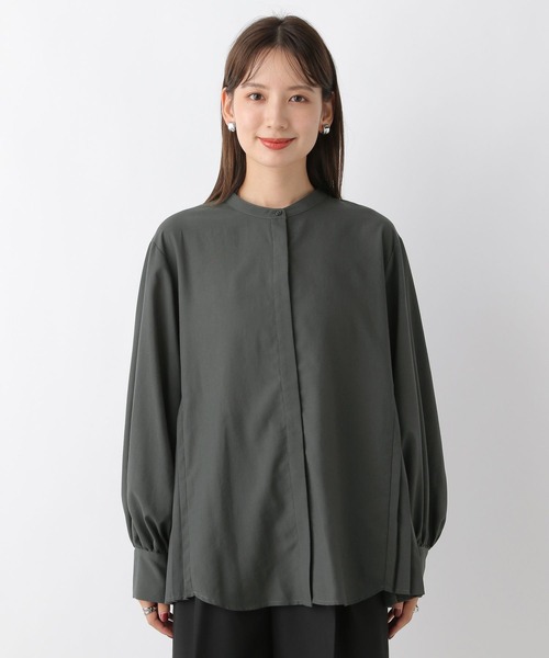 LEPSIM（レプシィム）の「サイドプリーツブラウス　973056（シャツ/ブラウス・レディース・ブルー/オフホワイト/チャコールグレー・FREE）」の15枚目の写真