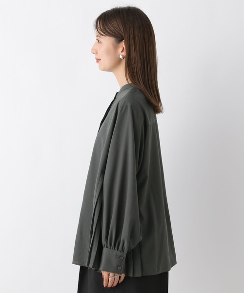 LEPSIM（レプシィム）の「サイドプリーツブラウス　973056（シャツ/ブラウス・レディース・ブルー/オフホワイト/チャコールグレー・FREE）」の16枚目の写真