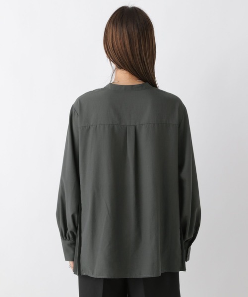 LEPSIM（レプシィム）の「サイドプリーツブラウス　973056（シャツ/ブラウス・レディース・ブルー/オフホワイト/チャコールグレー・FREE）」の17枚目の写真