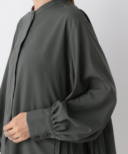 LEPSIM（レプシィム）の「サイドプリーツブラウス　973056（シャツ/ブラウス・レディース・ブルー/オフホワイト/チャコールグレー・FREE）」の19枚目の写真