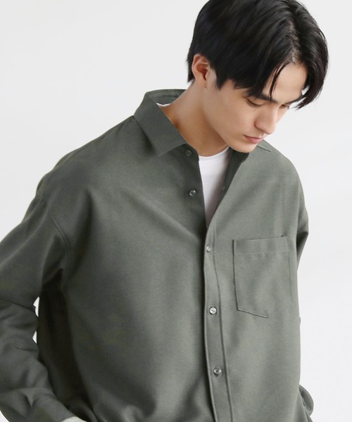 SPU(スプ)の「日本製LANATEC(R)ウォッシャブルレギュラーカラーシャツ(シャツ/ブラウス・メンズ・ネイビー/ホワイト/チャコール/ブラウン/グレー/カーキ・LL/M/L)」の12枚目の写真