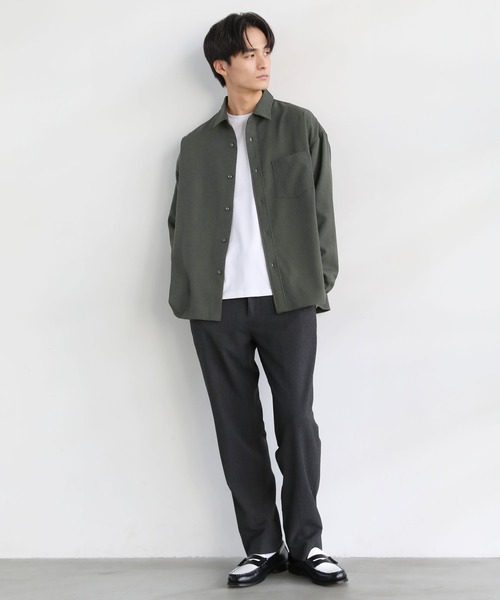 SPU(スプ)の「日本製LANATEC(R)ウォッシャブルレギュラーカラーシャツ(シャツ/ブラウス・メンズ・ネイビー/ホワイト/チャコール/ブラウン/グレー/カーキ・LL/M/L)」の7枚目の写真