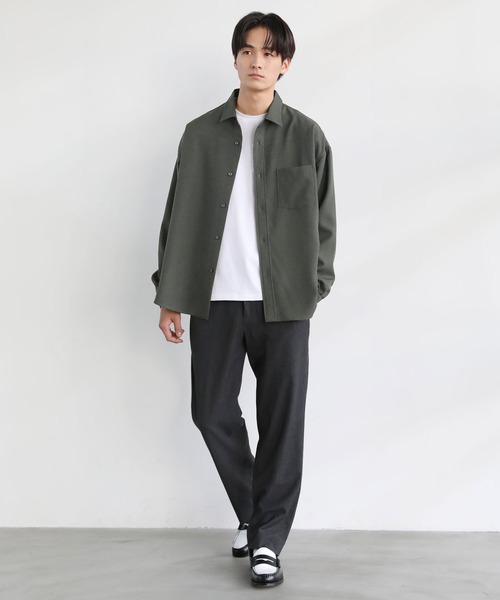 SPU(スプ)の「日本製LANATEC(R)ウォッシャブルレギュラーカラーシャツ(シャツ/ブラウス・メンズ・ネイビー/ホワイト/チャコール/ブラウン/グレー/カーキ・LL/M/L)」の8枚目の写真