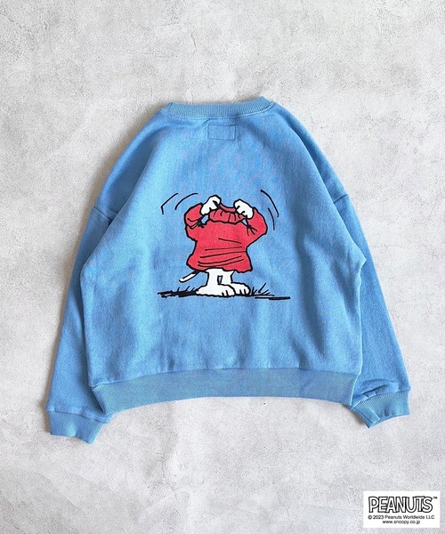 PEANUTS（ピーナッツ）の「【PEANUTS】スヌーピー/ウラケトレーナー（80～150cm）（スウェット・キッズ・オフホワイト/チャコール/ライトブルー/オレンジ・90/80/130/110/150/95/100/120/140）」の9枚目の写真