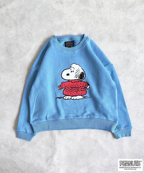 PEANUTS（ピーナッツ）の「【PEANUTS】スヌーピー/ウラケトレーナー（80～150cm）（スウェット・キッズ・オフホワイト/チャコール/ライトブルー/オレンジ・90/80/130/110/150/95/100/120/140）」の11枚目の写真