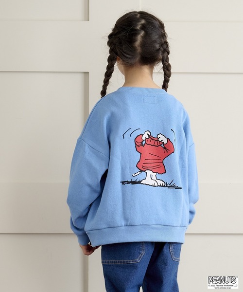 PEANUTS（ピーナッツ）の「【PEANUTS】スヌーピー/ウラケトレーナー（80～150cm）（スウェット・キッズ・オフホワイト/チャコール/ライトブルー/オレンジ・90/80/130/110/150/95/100/120/140）」の12枚目の写真