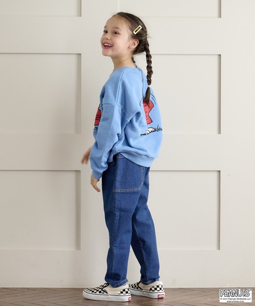 PEANUTS（ピーナッツ）の「【PEANUTS】スヌーピー/ウラケトレーナー（80～150cm）（スウェット・キッズ・オフホワイト/チャコール/ライトブルー/オレンジ・90/80/130/110/150/95/100/120/140）」の15枚目の写真