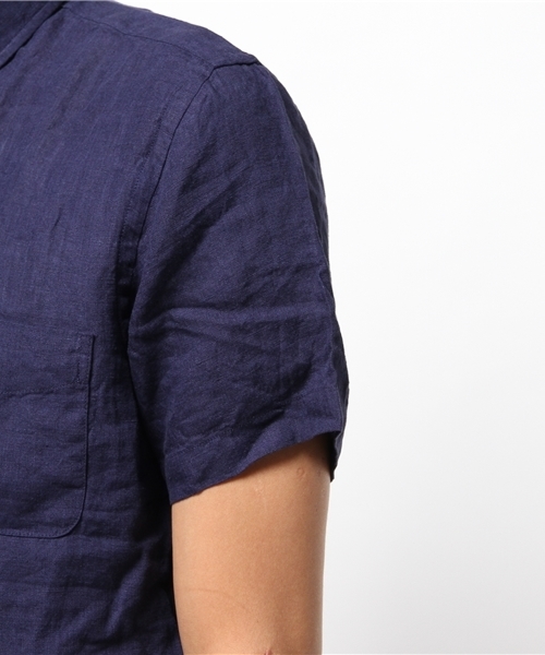 JOURNAL STANDARD relume(ジャーナルスタンダード レリューム)の「S/S リネンボタンダウンシャツ##(シャツ/ブラウス・メンズ・ホワイト/ブラック系その他/ブラックミックス/ネイビー/コバルトブルー/クリアブルー・MEDIUM/LARGE/SMALL)」の16枚目の写真