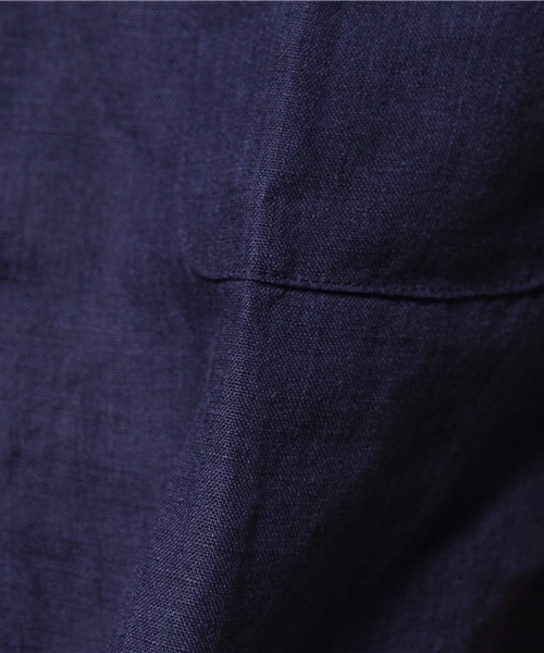 JOURNAL STANDARD relume(ジャーナルスタンダード レリューム)の「S/S リネンボタンダウンシャツ##(シャツ/ブラウス・メンズ・ホワイト/ブラック系その他/ブラックミックス/ネイビー/コバルトブルー/クリアブルー・MEDIUM/LARGE/SMALL)」の11枚目の写真