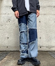 CERCA | 【BEL】10ozデニム フリンジ切替パンツ(BG/)(デニムパンツ)