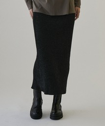 SALON adam et rope' | 【WEB限定】モールニットタイトスカート【セットアップ対応・洗える】(スカート)