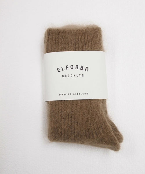 ELFORBR（エルフォーブル）の「アンゴラソックス（ソックス/靴下・レディース・ホワイト/グレー/ブラウン/ネイビー・FREE）」の3枚目の写真