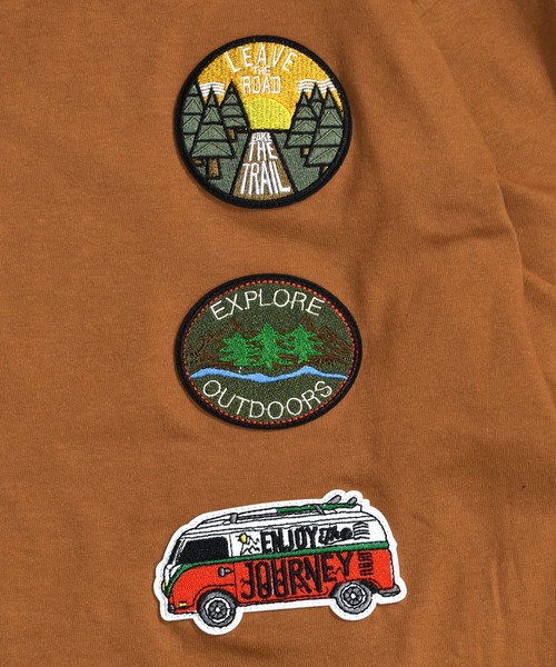 DOUBLE STEAL(ダブルスティール)の「3ワッペン 長袖Tシャツ(Tシャツ/カットソー・メンズ・ホワイト/ライトブラウン/ブラック系その他・LARGE/X-LARGE/MEDIUM)」の6枚目の写真