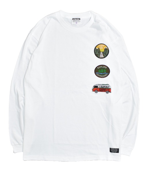 DOUBLE STEAL(ダブルスティール)の「3ワッペン 長袖Tシャツ(Tシャツ/カットソー・メンズ・ホワイト/ライトブラウン/ブラック系その他・LARGE/X-LARGE/MEDIUM)」の11枚目の写真
