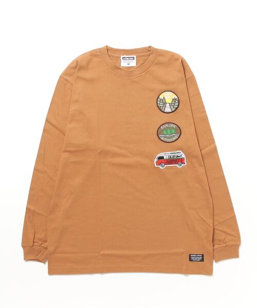 DOUBLE STEAL(ダブルスティール)の「3ワッペン 長袖Tシャツ(Tシャツ/カットソー・メンズ・ホワイト/ライトブラウン/ブラック系その他・LARGE/X-LARGE/MEDIUM)」の18枚目の写真