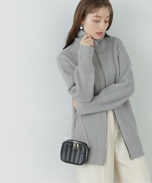 N.（N. Natural Beauty Basic） | ◆逆開ジップ畦カーディガン(カーディガン/ボレロ)