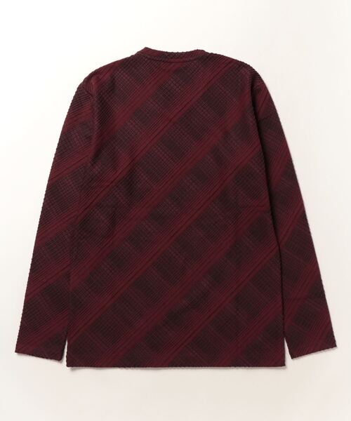 HIDEAWAYS NICOLE（ハイダウェイニコル）の「ブリスターチェックＪＱＶネックプルオーバー（Tシャツ/カットソー・メンズ・ブラック×ホワイト/ホワイト×ライトグレー/ホワイト×ブラック/ボルドー・LARGE/MEDIUM/X-LARGE）」の6枚目の写真